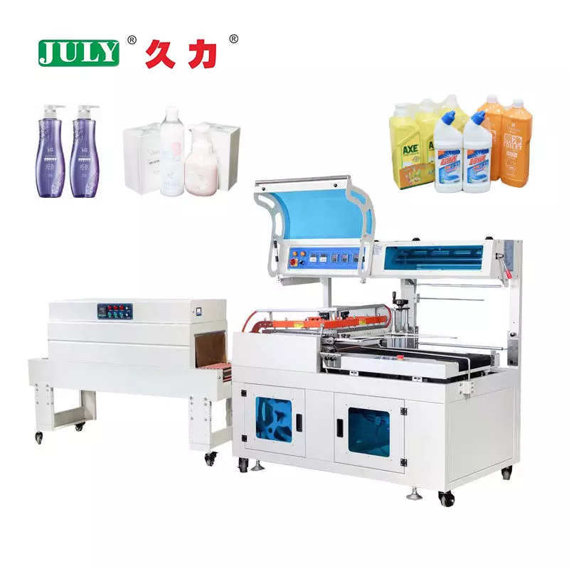 Automatic L Bar Sealer & Heat Shrink Tunnel Machine | PE Film Shrink Wrapping Machine for Cosmetics, Daily Goods & Food